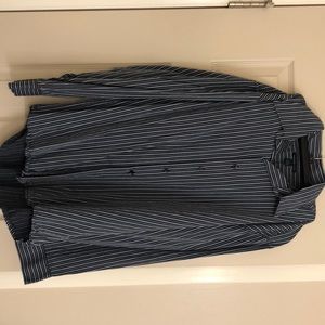 Van Heiden Studio Large Men’s Shirt. Blue and white vertical stripes worn once.